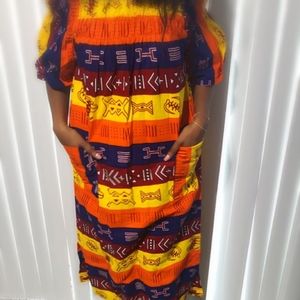 African Ankara midi dress